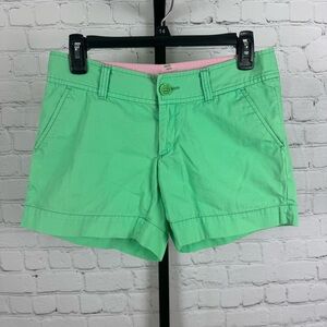Lilly Pulitzer Light Green Callahan Shorts Size 0